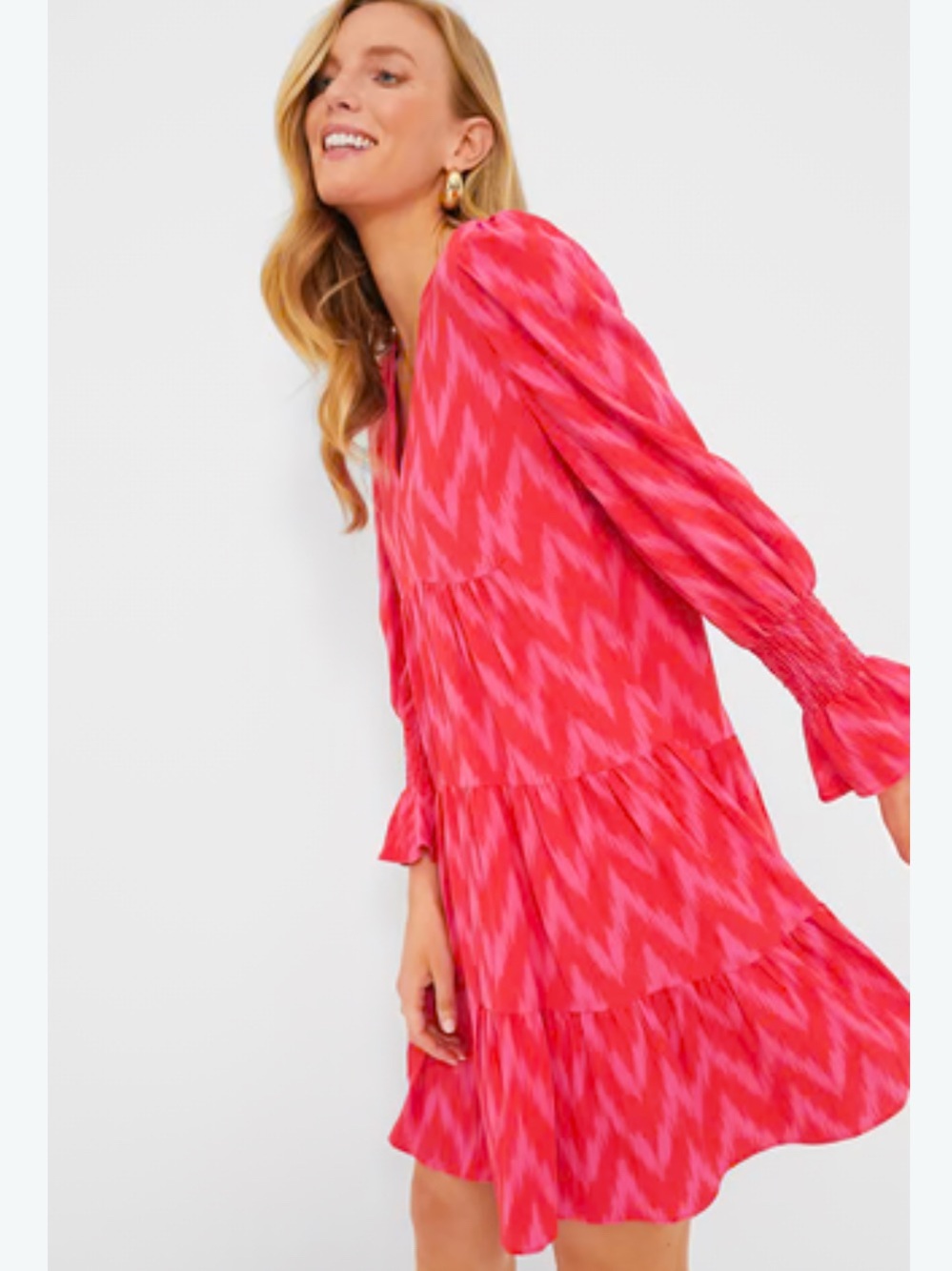 Tuckernuck pomander place size Large Long-Sleeve Swing Dress pink